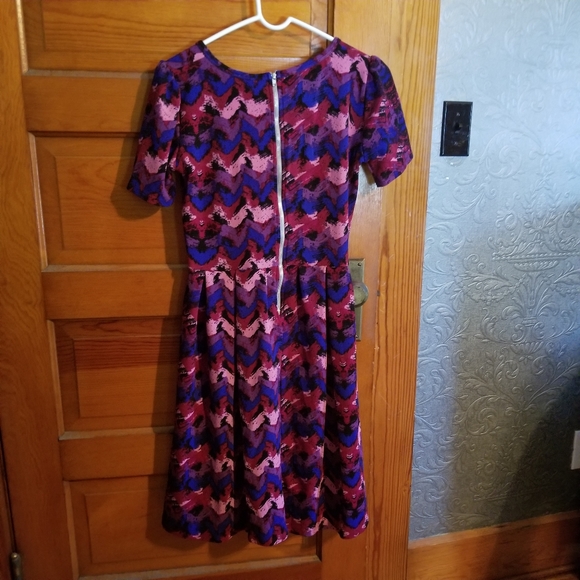LuLaRoe Amelia.  Multicolored bright dress.  Small - Picture 2 of 3